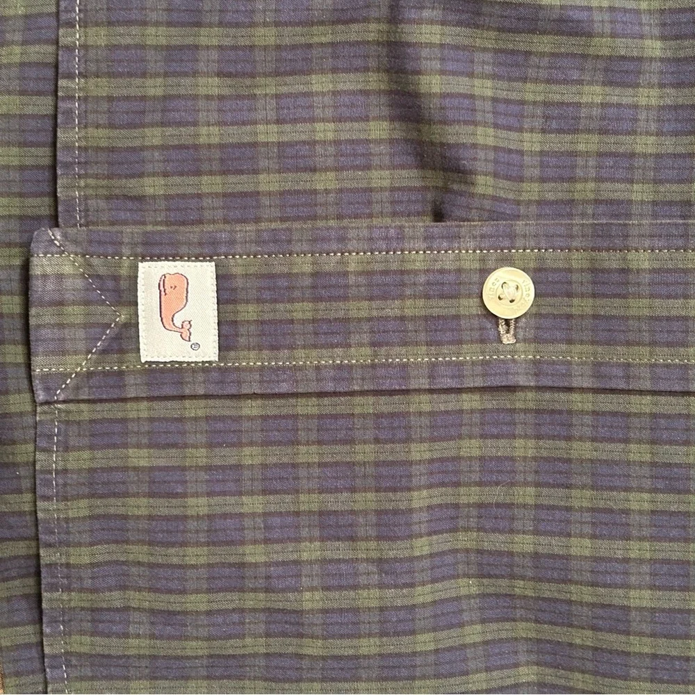 Vineyard Vines button down plaid shirt. - Picture 7 of 8